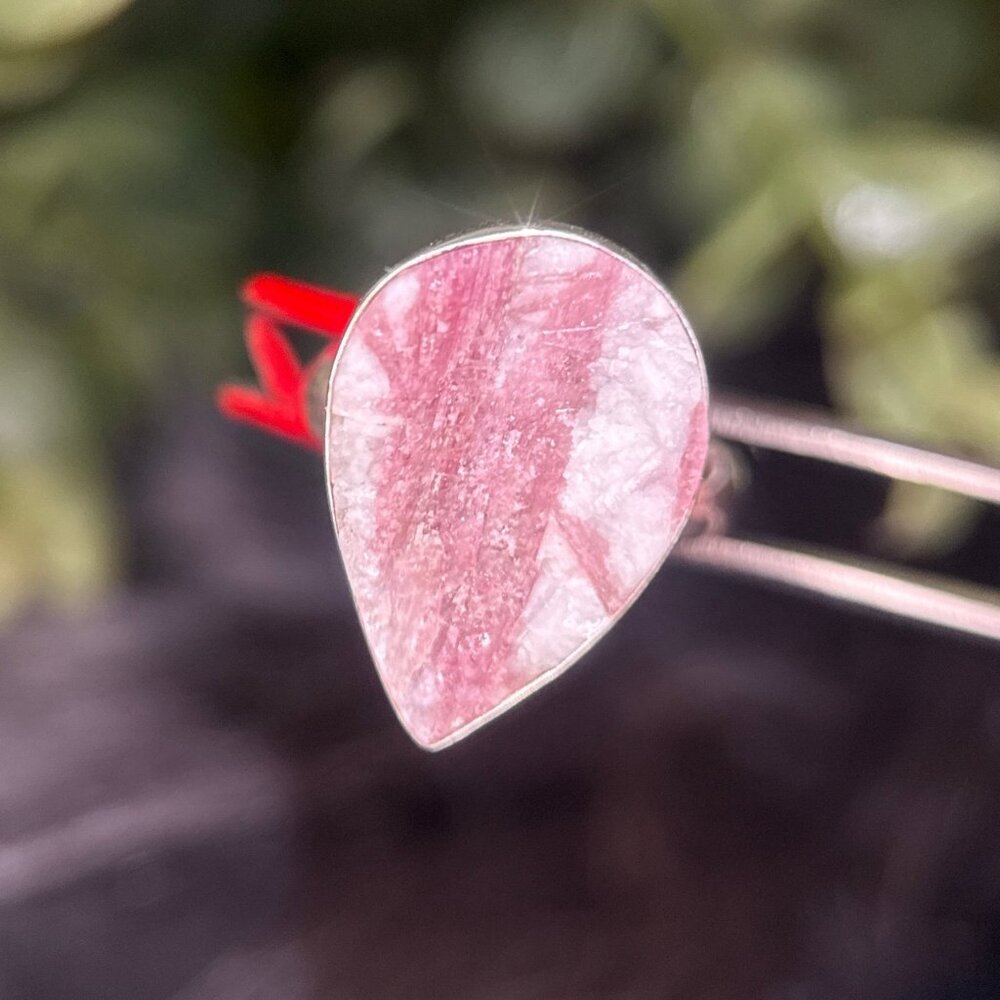 Silver 925 Raw Stone Ring - image 2